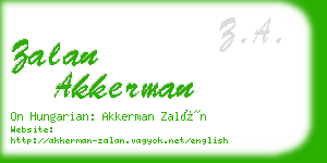 zalan akkerman business card